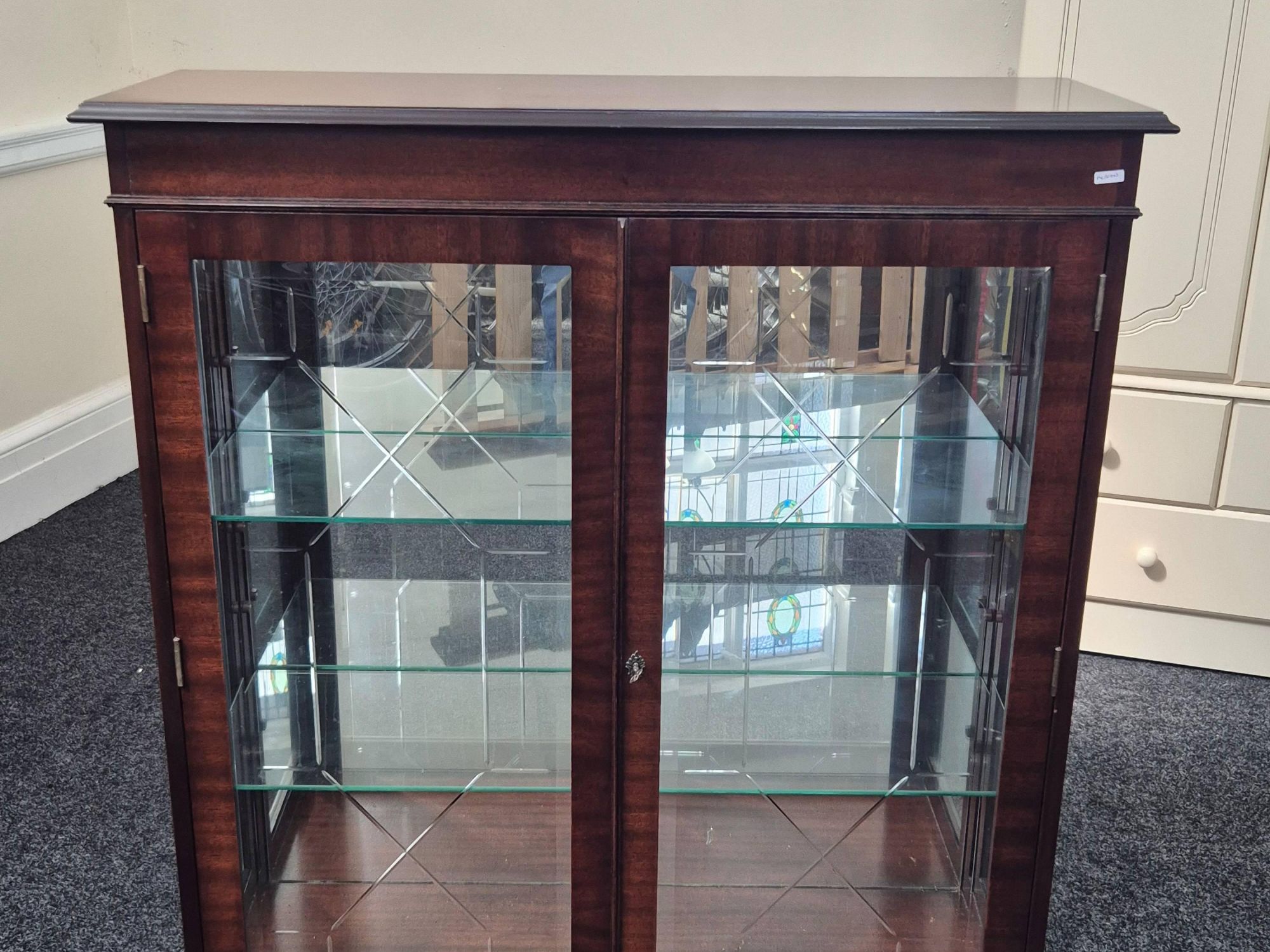 Mahogany glazed display cabinet