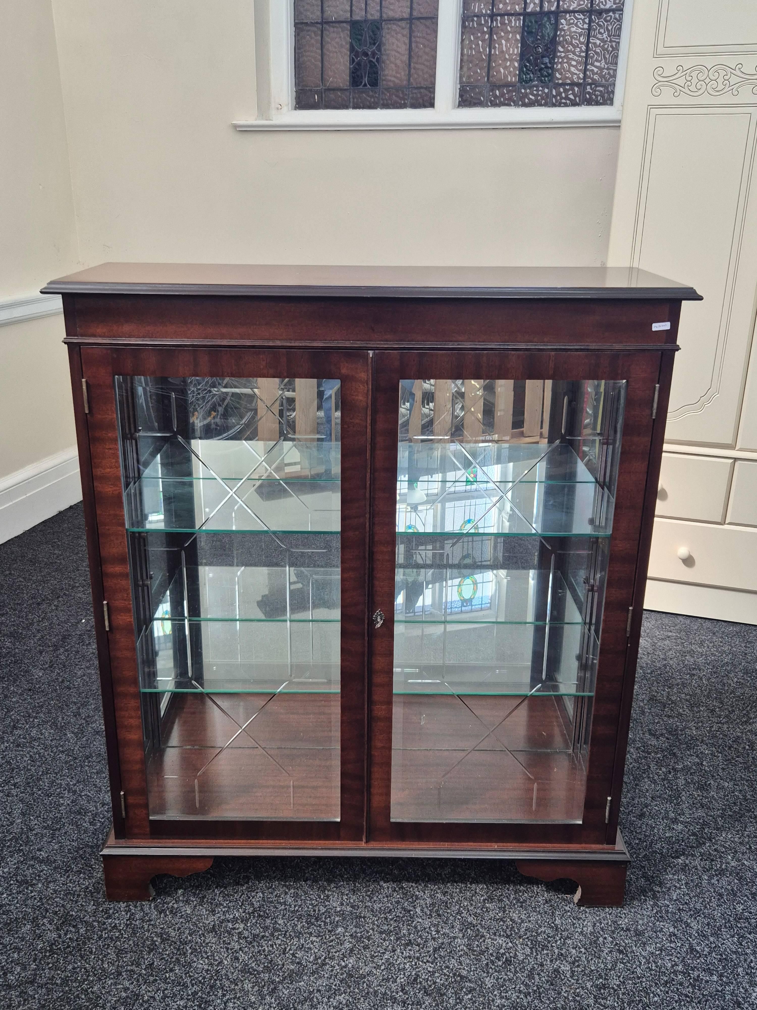 Mahogany glazed display cabinet