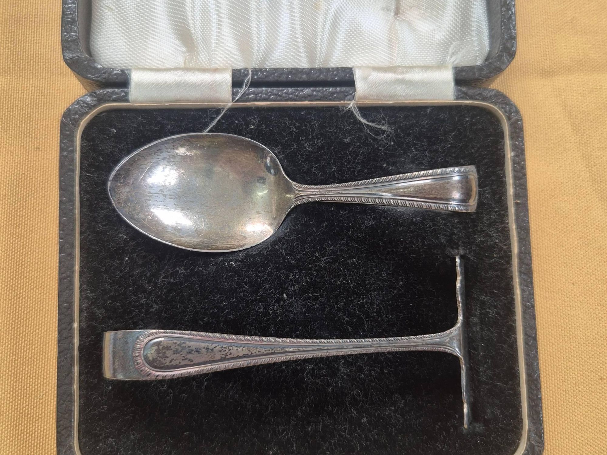 William Hair Haseler Silver Christening Set